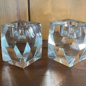 Vintage 1980’s Rosenthal Crystal Candle Holders.